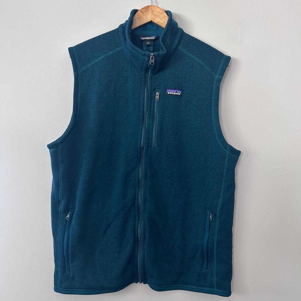 Patagonia Better Sweater Vest Mens XXL Green Full Zip Fleece Outdoor Hiking
